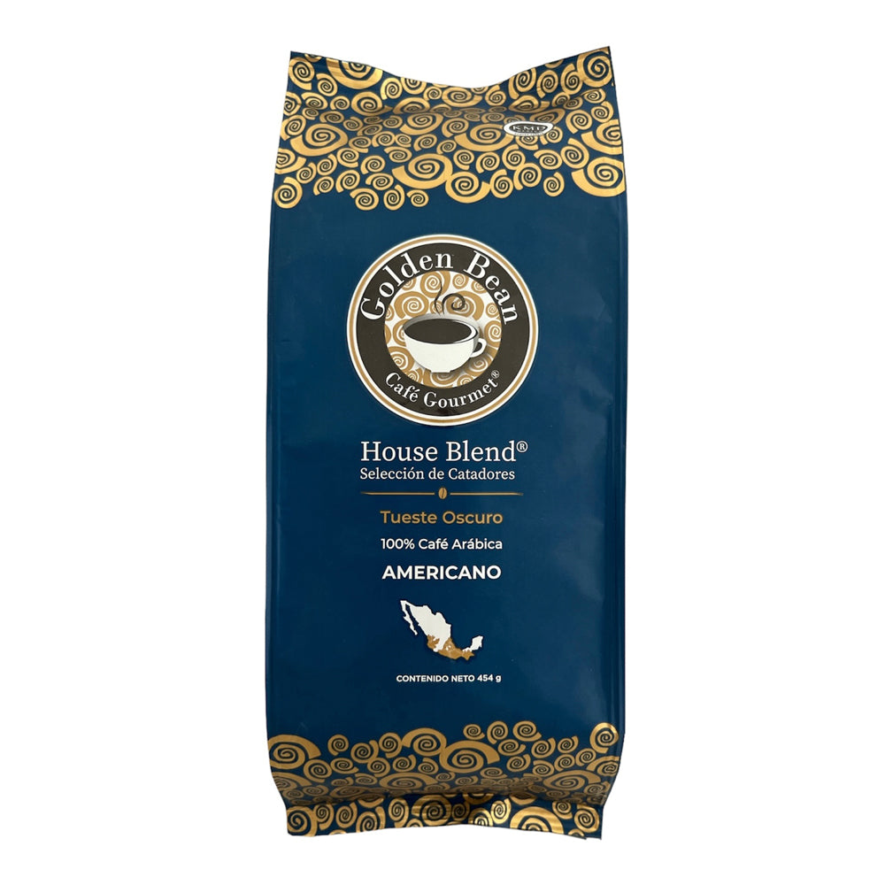 Golden Bean House Blend Gourmet Americano Intenso Molido 454 g